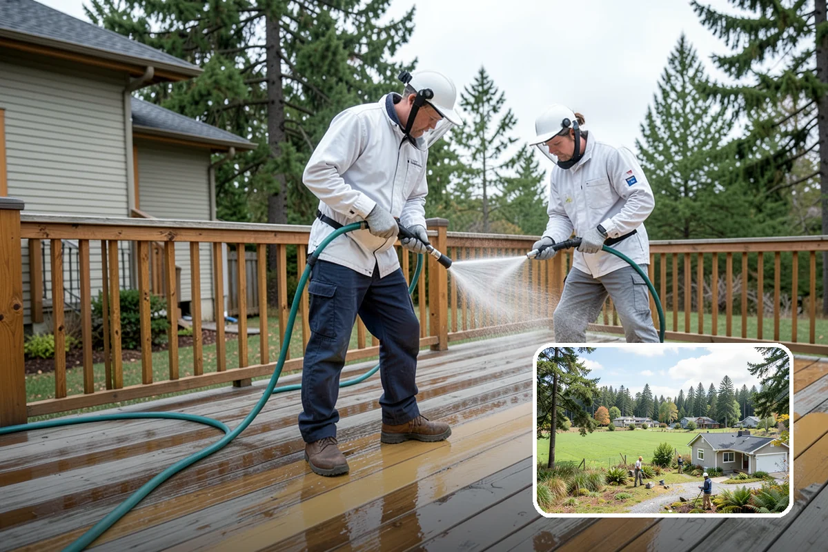 Porch Cleaning in Lyman, Skagit County, WA - Removes moss and slick film from high-traffic porch floors
