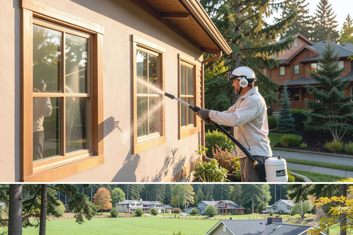 Porch Cleaning in Lyman, Skagit County, WA - Late spring is prime for porch cleaning, clearing winter moss and spring pollen just as outdoor season begins.
