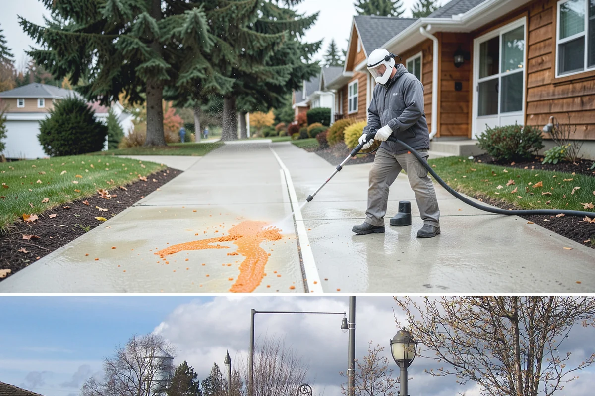 Porch Cleaning in Marysville, Snohomish County, WA - Late spring is prime for porch cleaning, clearing winter moss and spring pollen just as outdoor season begins.