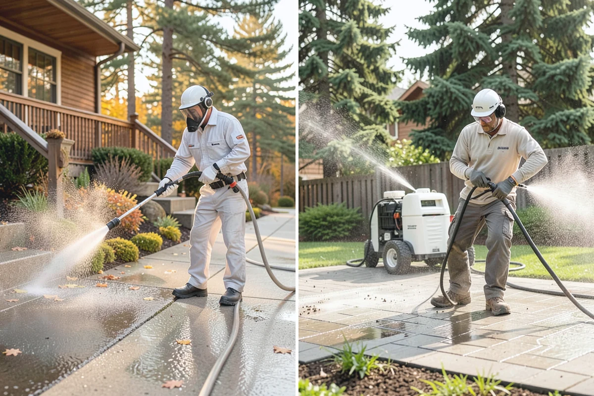 Porch Cleaning in Medina, King County, WA - Clear furniture, mats, and loose debris from the porch