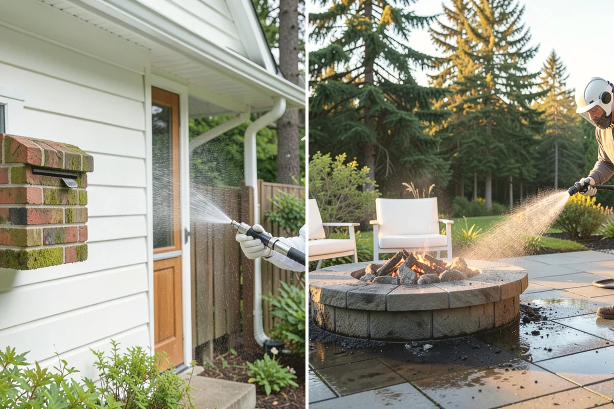 Porch Cleaning in Mill Creek, Snohomish County, WA - Clear furniture, mats, and loose debris from the porch