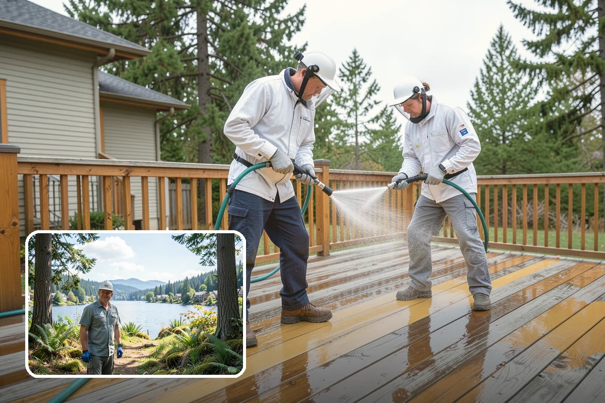 Porch Cleaning in Milton, King County, WA - Removes moss and slick film from high-traffic porch floors