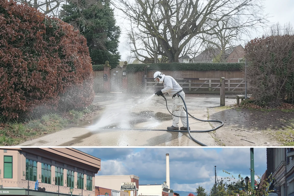 Porch Cleaning in Monroe, Snohomish County, WA - Late spring is prime for porch cleaning, clearing winter moss and spring pollen just as outdoor season begins.