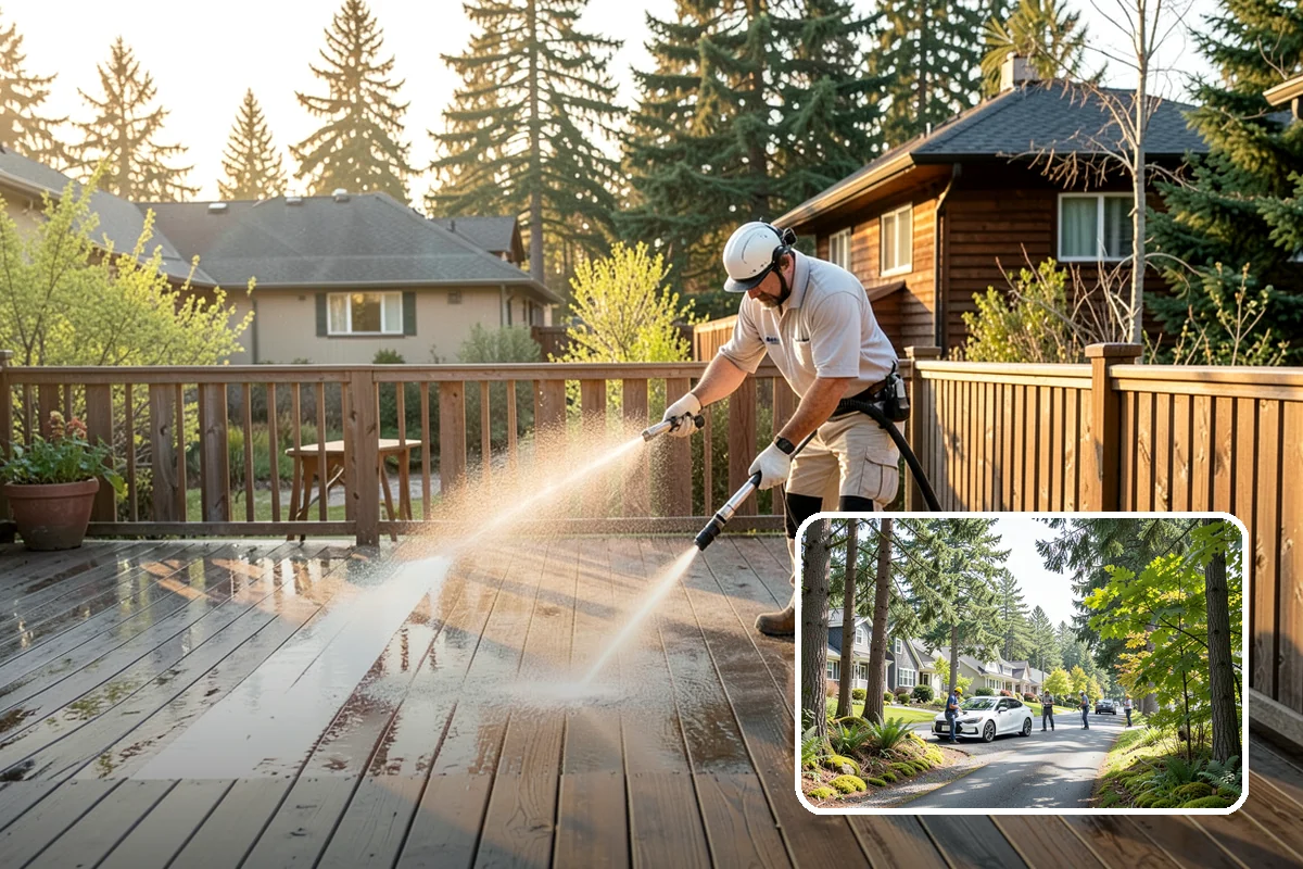 Porch Cleaning in Normandy Park, King County, WA - Removes moss and slick film from high-traffic porch floors
