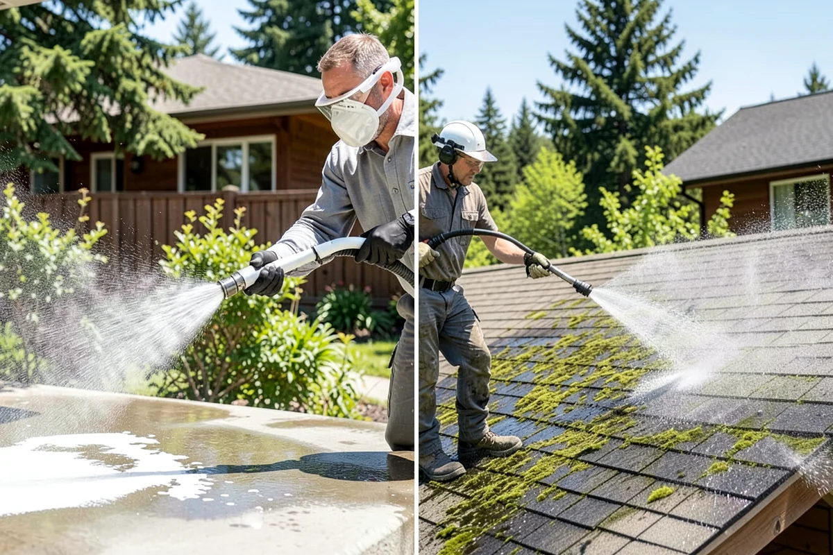 Porch Cleaning in Normandy Park, King County, WA - Clear furniture, mats, and loose debris from the porch