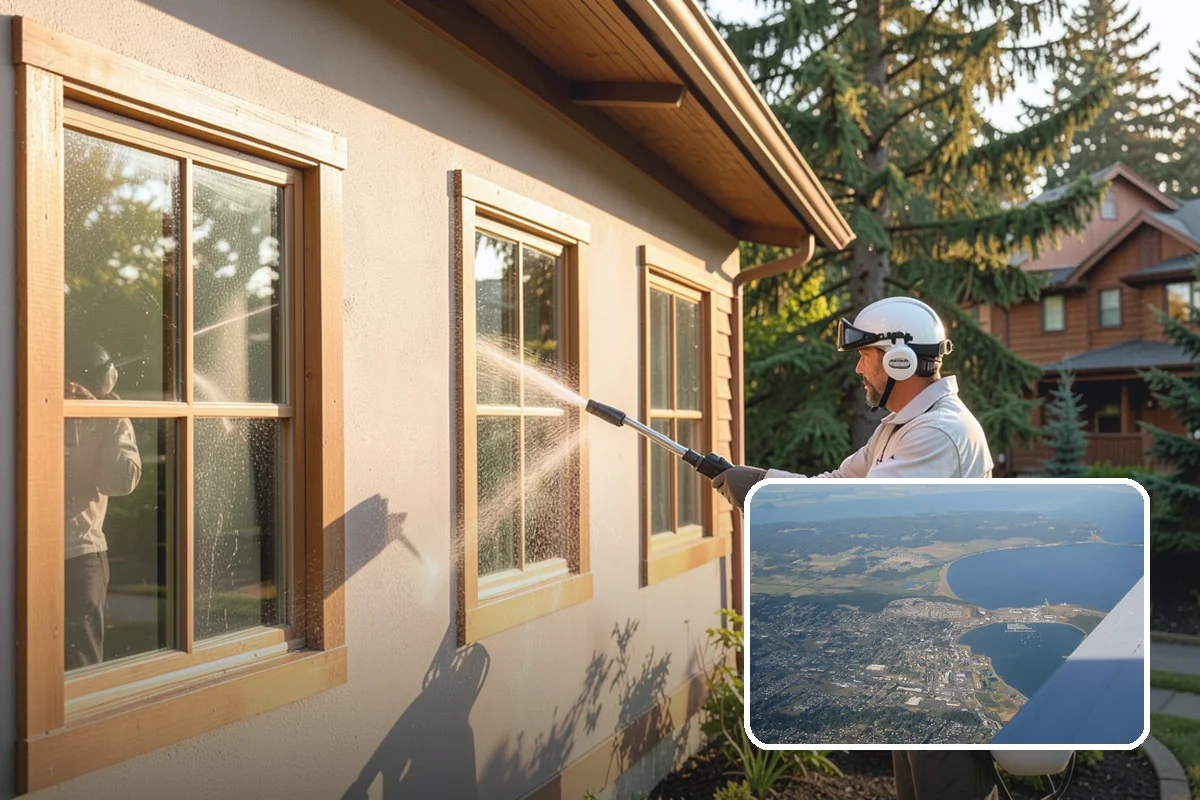 Porch Cleaning in Oak Harbor, Island County, WA - Removes moss and slick film from high-traffic porch floors