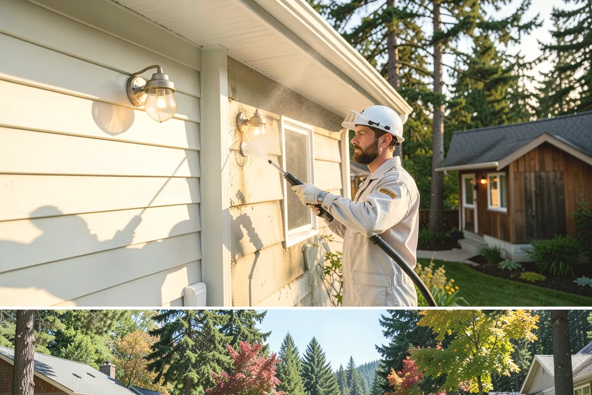 Porch Cleaning in Orting, Pierce County, WA - Late spring is prime for porch cleaning, clearing winter moss and spring pollen just as outdoor season begins.