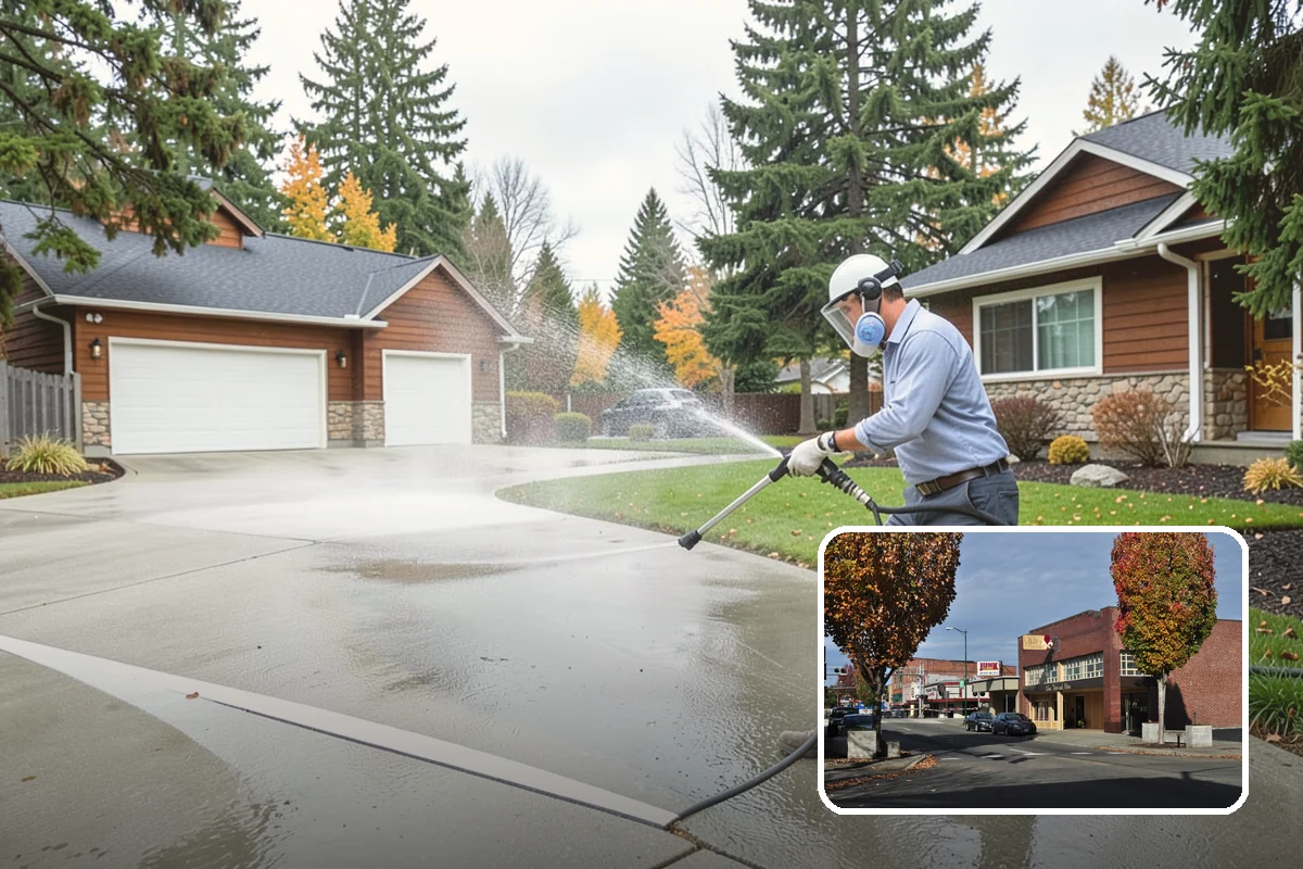 Porch Cleaning in Puyallup, Pierce County, WA - Removes moss and slick film from high-traffic porch floors