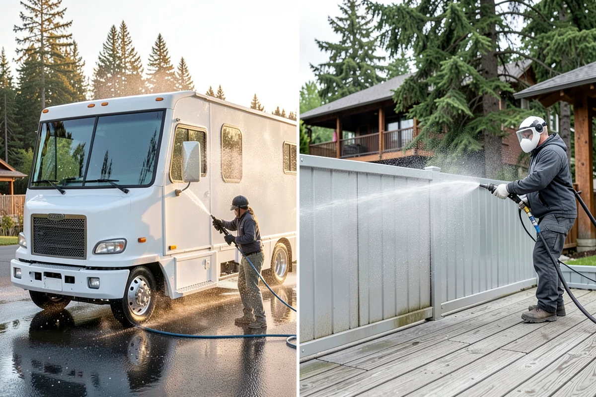 Porch Cleaning in Puyallup, Pierce County, WA - Clear furniture, mats, and loose debris from the porch