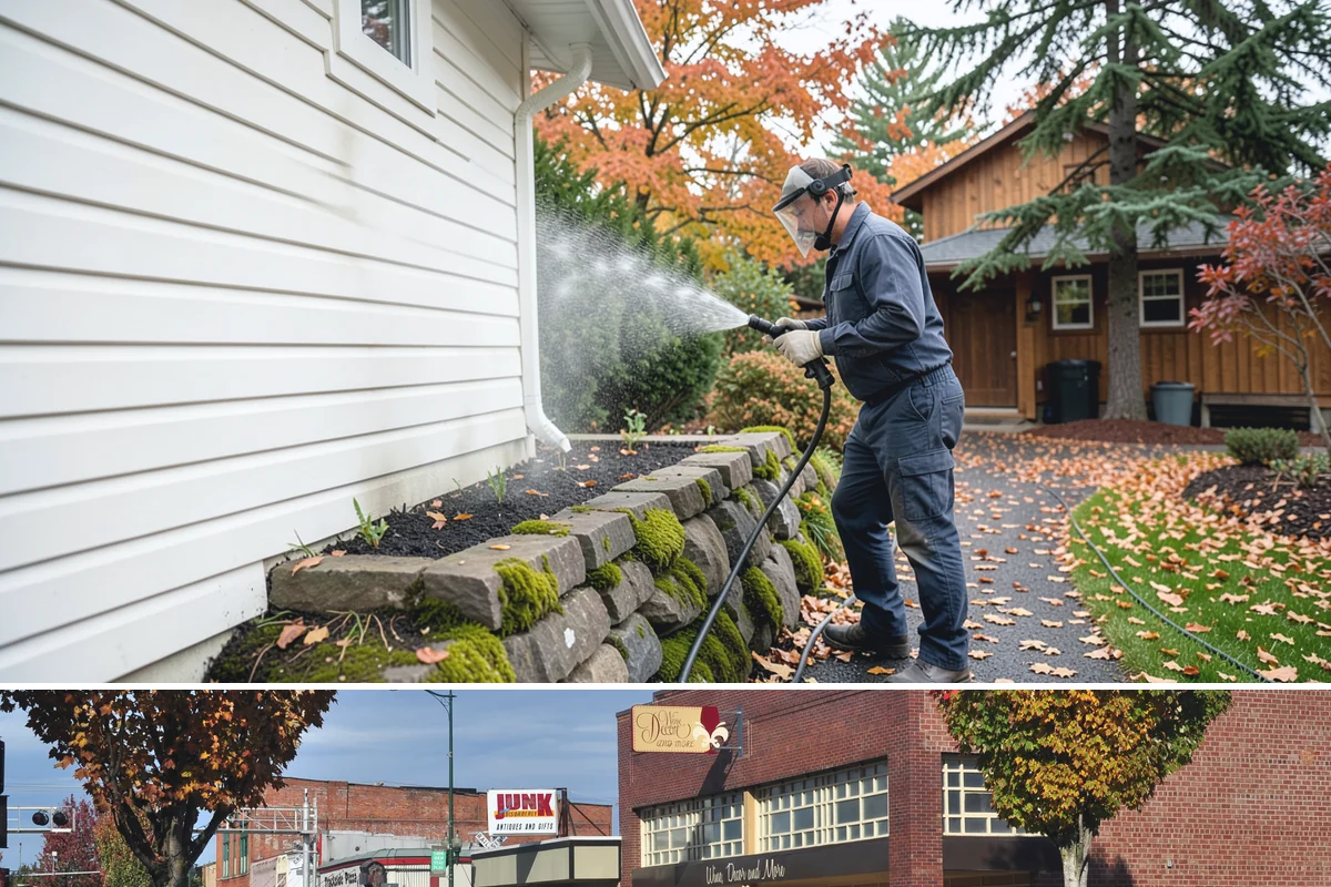 Porch Cleaning in Puyallup, Pierce County, WA - Late spring is prime for porch cleaning, clearing winter moss and spring pollen just as outdoor season begins.