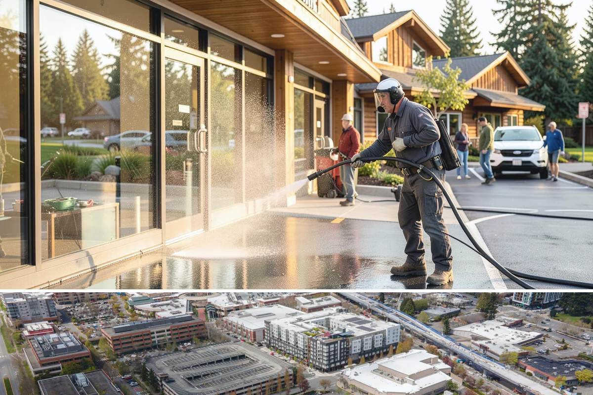 Porch Cleaning in Redmond, King County, WA - Late spring is prime for porch cleaning, clearing winter moss and spring pollen just as outdoor season begins.