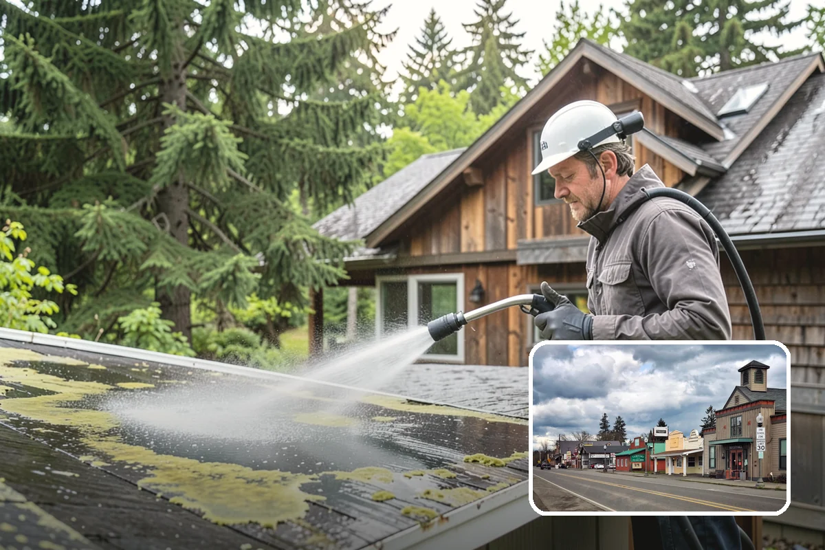 Porch Cleaning in Roy, Pierce County, WA - Removes moss and slick film from high-traffic porch floors