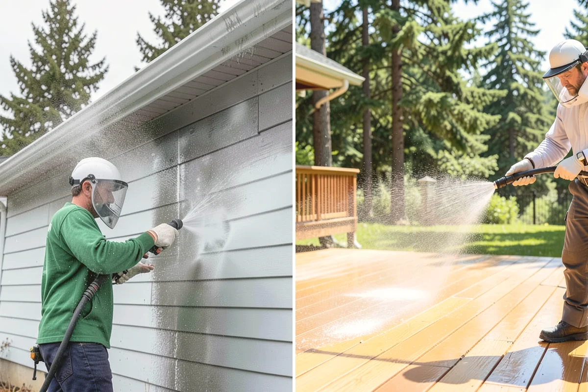 Porch Cleaning in Ruston, Pierce County, WA - Clear furniture, mats, and loose debris from the porch