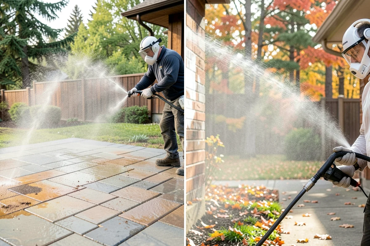 Porch Cleaning in SeaTac, King County, WA - Clear furniture, mats, and loose debris from the porch