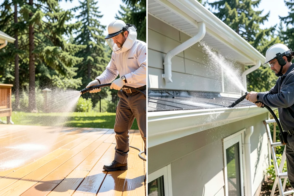 Porch Cleaning in Seattle, King County, WA - Clear furniture, mats, and loose debris from the porch