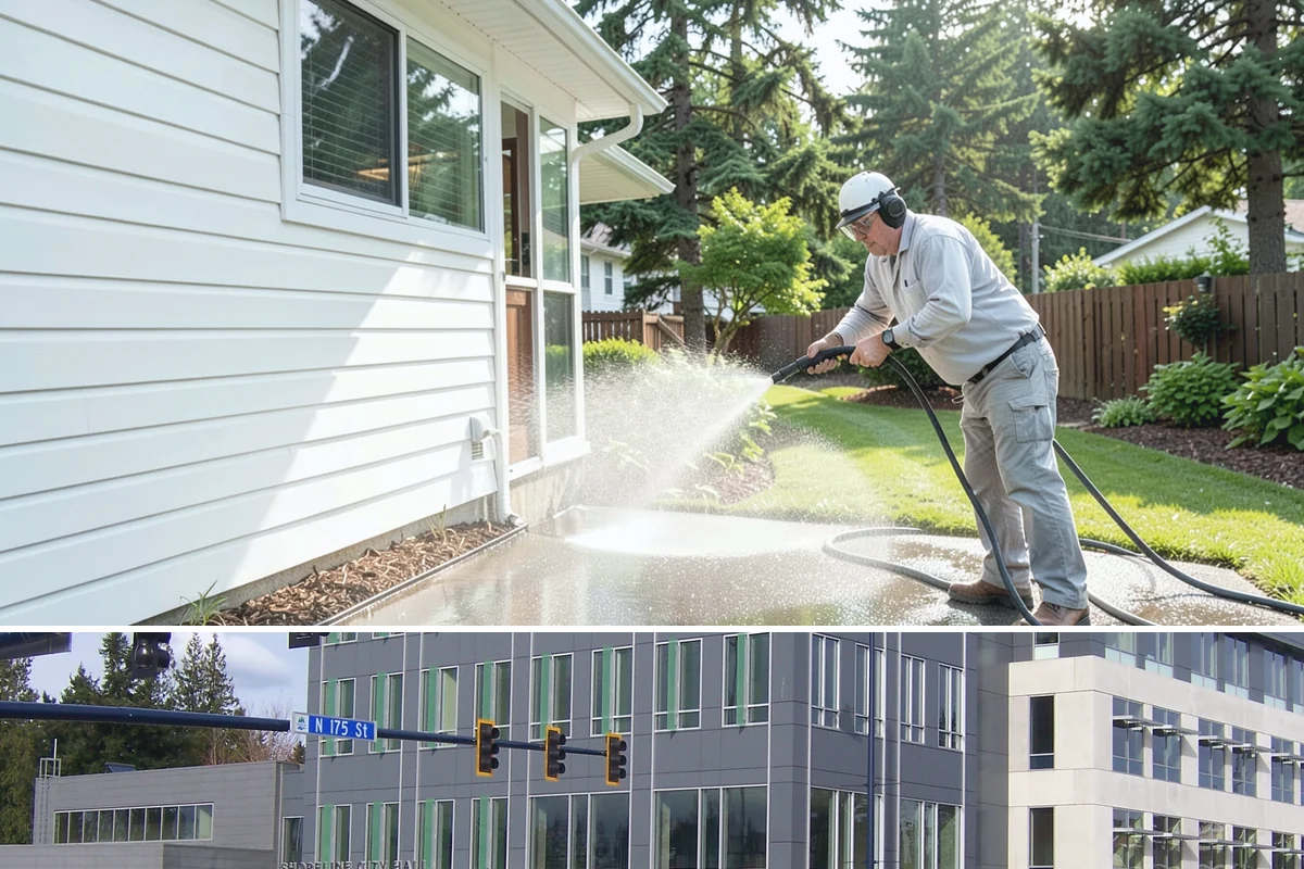 Porch Cleaning in Shoreline, King County, WA - Late spring is prime for porch cleaning, clearing winter moss and spring pollen just as outdoor season begins.