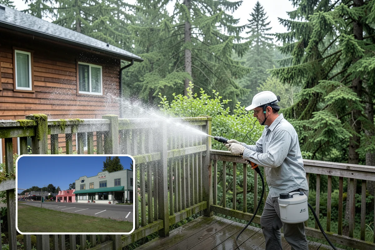 Porch Cleaning in Snoqualmie, King County, WA - Removes moss and slick film from high-traffic porch floors