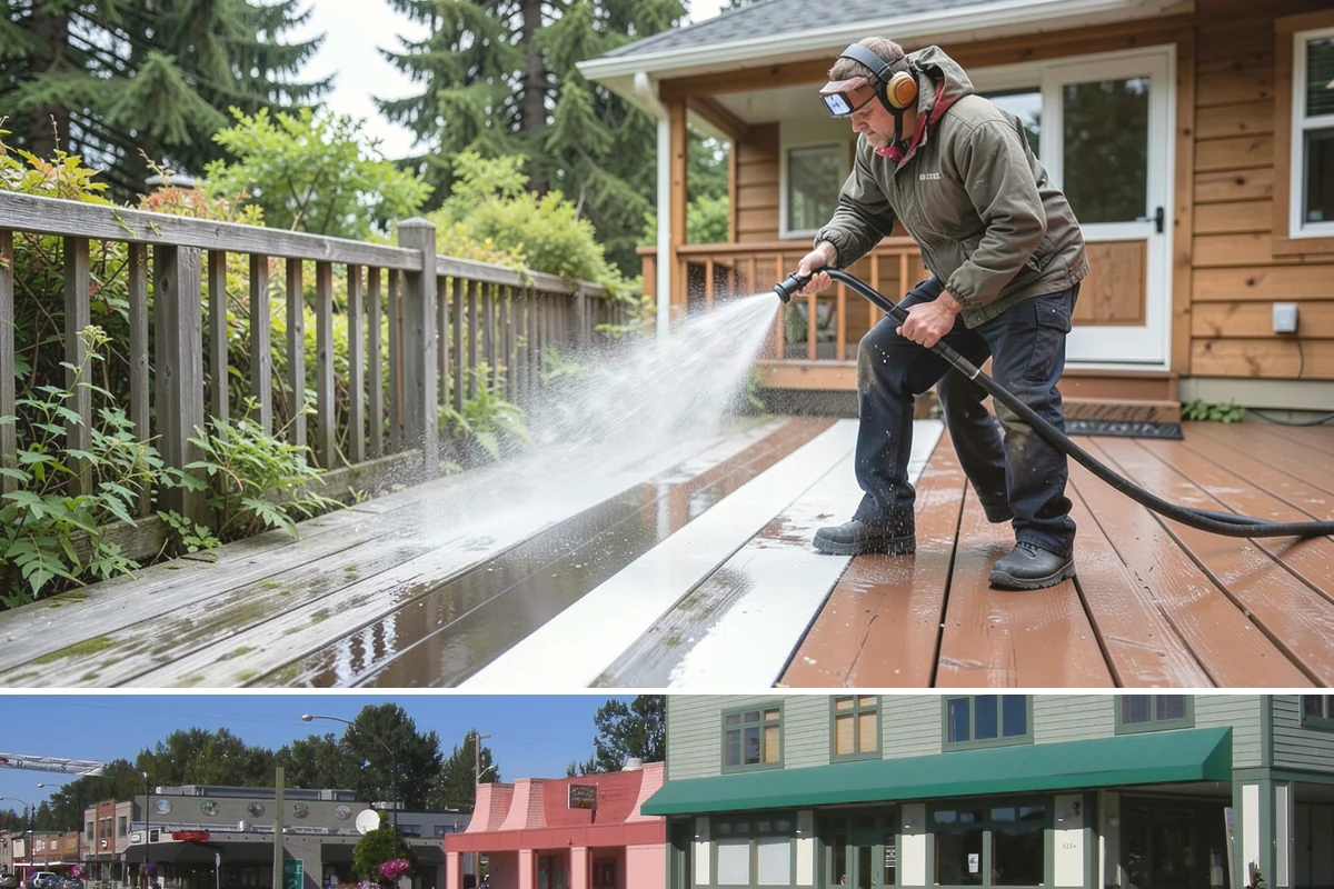 Porch Cleaning in Snoqualmie, King County, WA - Late spring is prime for porch cleaning, clearing winter moss and spring pollen just as outdoor season begins.