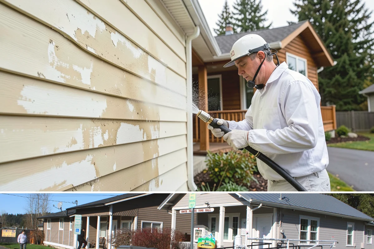 Porch Cleaning in South Prairie, Pierce County, WA - Late spring is prime for porch cleaning, clearing winter moss and spring pollen just as outdoor season begins.