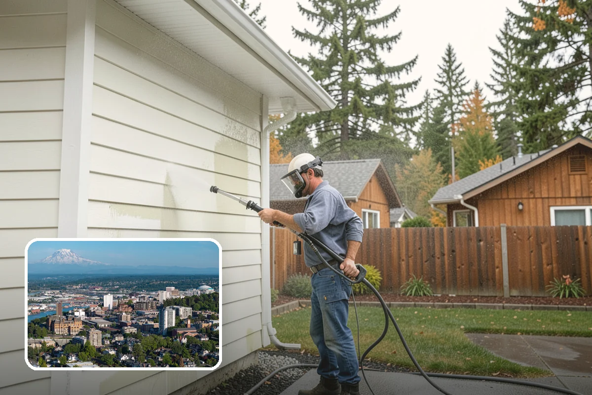 Porch Cleaning in Tacoma, Pierce County, WA - Removes moss and slick film from high-traffic porch floors