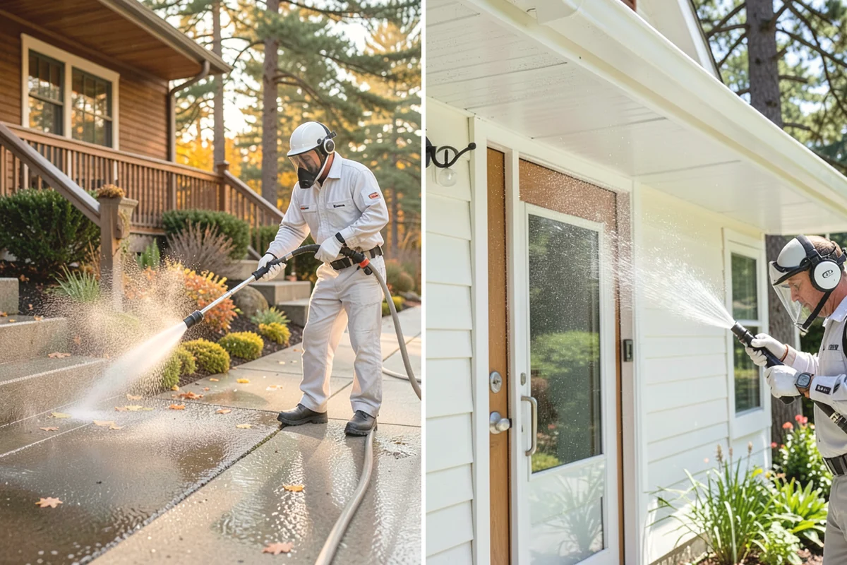 Porch Cleaning in Tacoma, Pierce County, WA - Clear furniture, mats, and loose debris from the porch