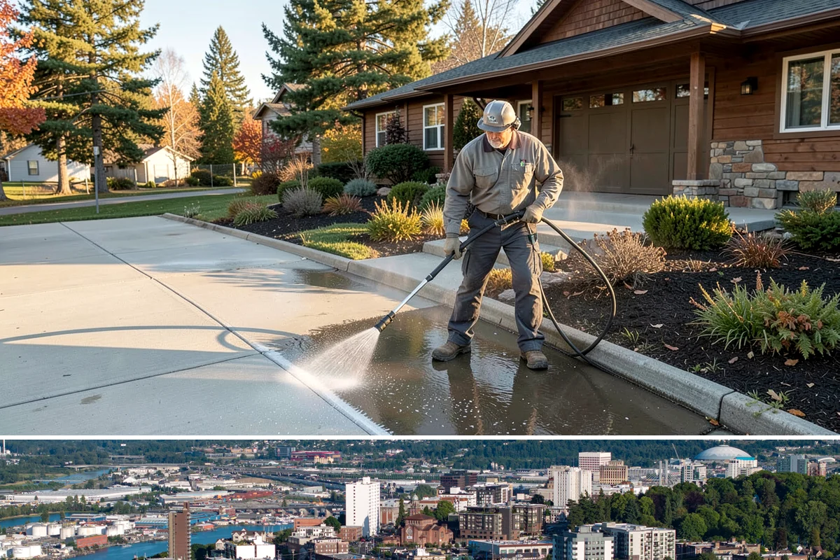 Porch Cleaning in Tacoma, Pierce County, WA - Late spring is prime for porch cleaning, clearing winter moss and spring pollen just as outdoor season begins.