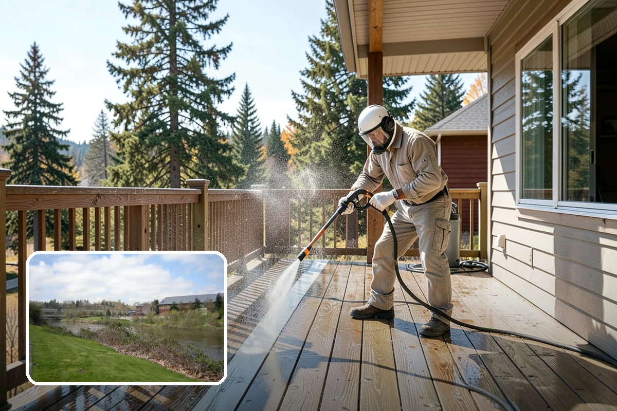 Porch Cleaning in Tukwila, King County, WA - Removes moss and slick film from high-traffic porch floors