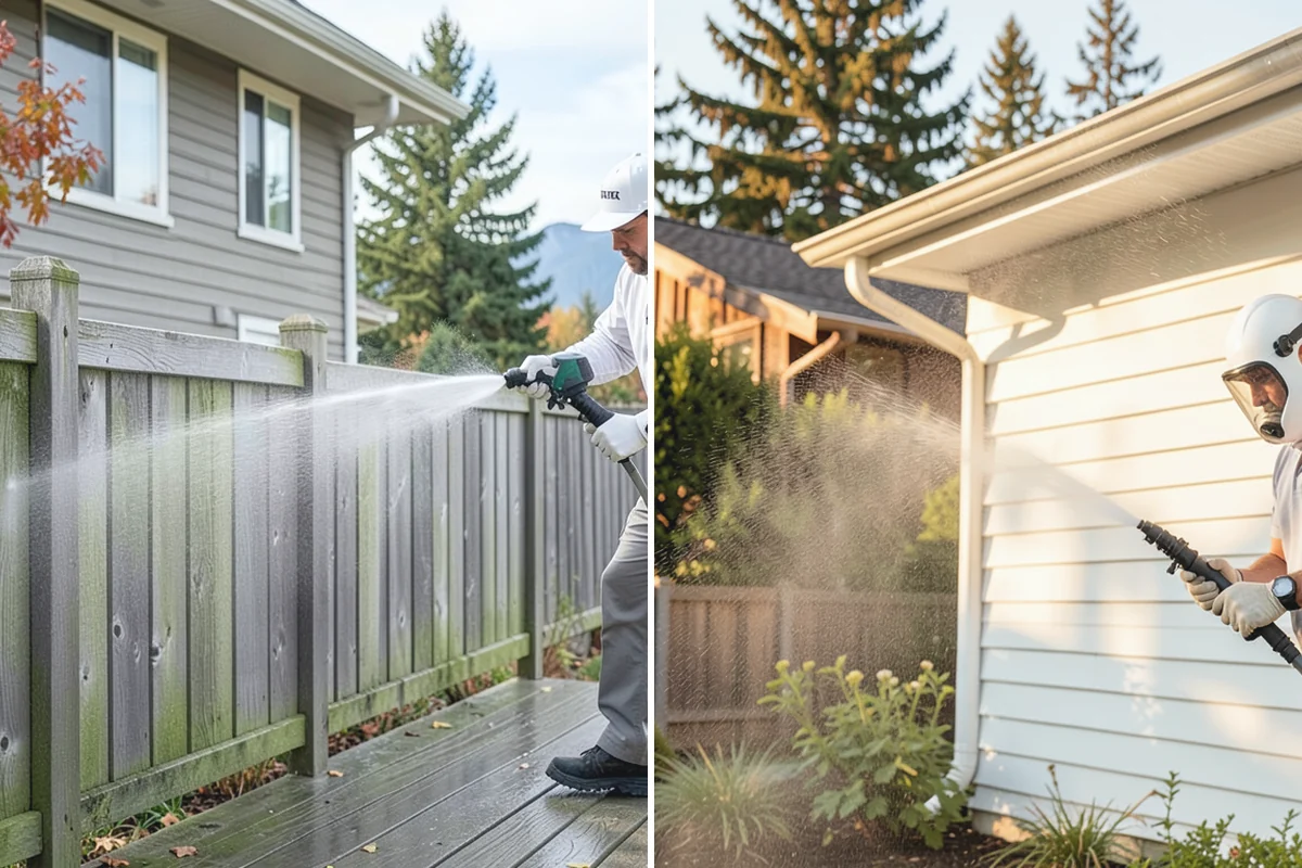 Porch Cleaning in Wilkeson, Pierce County, WA - Clear furniture, mats, and loose debris from the porch