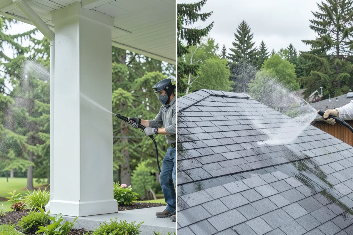 Porch Cleaning in Woodinville, King County, WA - Clear furniture, mats, and loose debris from the porch