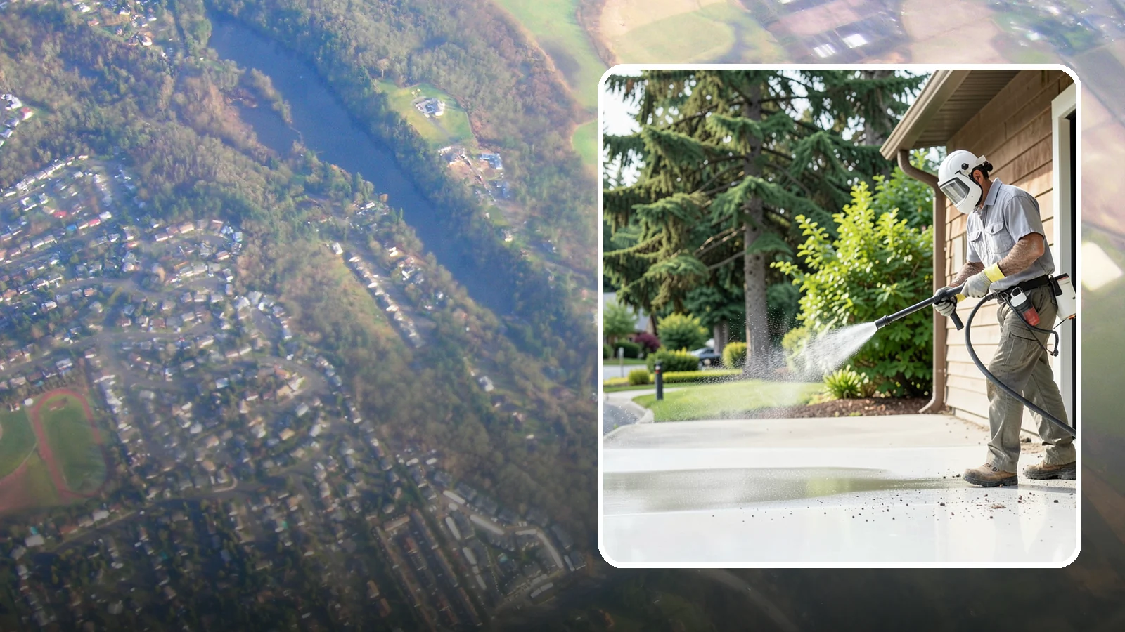 Post-Construction Pressure Washing in Algona, King County, WA - We handle heavy post-construction washing on Washington properties to clear the toughest build-out residue.