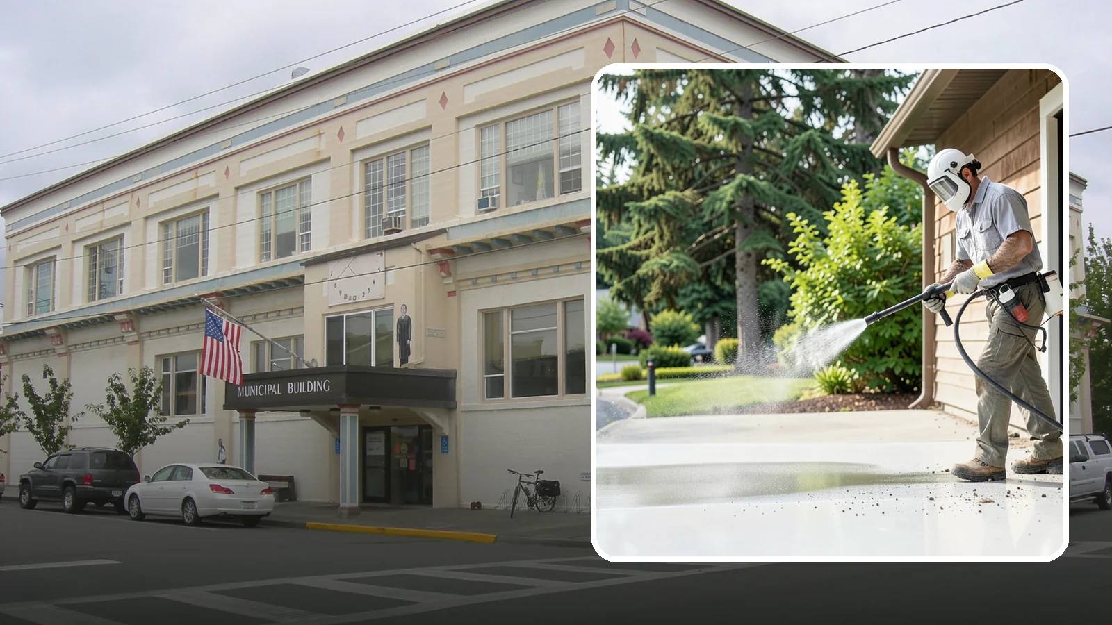 Post-Construction Pressure Washing in Anacortes, Skagit County, WA - We handle heavy post-construction washing on Washington properties to clear the toughest build-out residue.