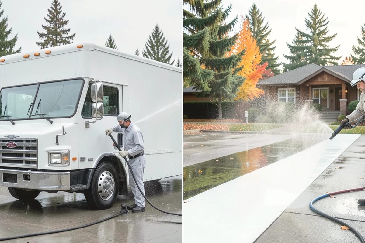 Post-Construction Pressure Washing in Anacortes, Skagit County, WA - Assess residue hardness across each surface