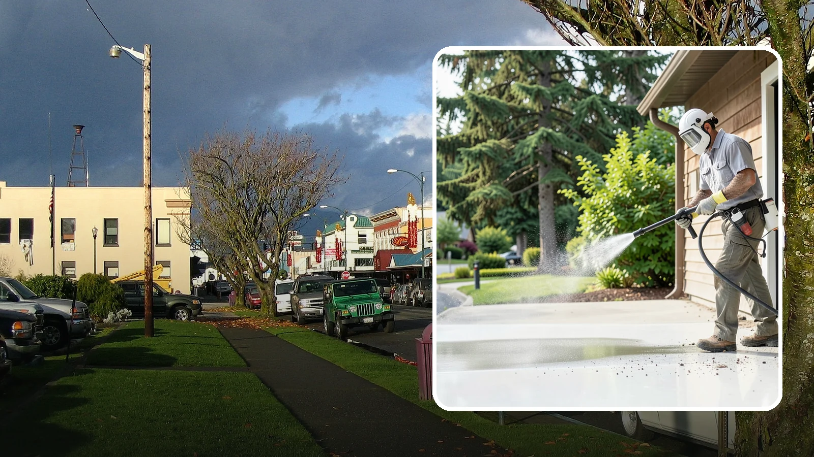 Post-Construction Pressure Washing in Arlington, Snohomish County, WA - We handle heavy post-construction washing on Washington properties to clear the toughest build-out residue.