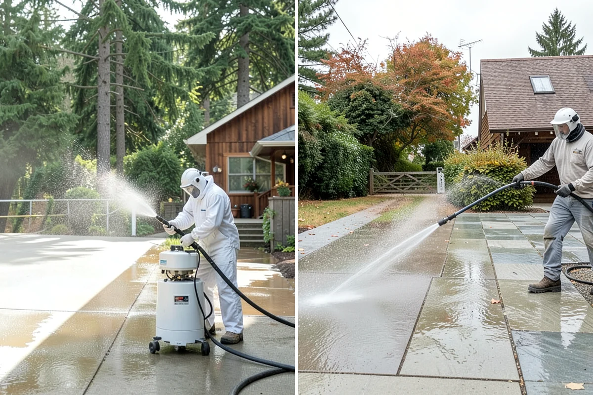 Post-Construction Pressure Washing in Arlington, Snohomish County, WA - Assess residue hardness across each surface