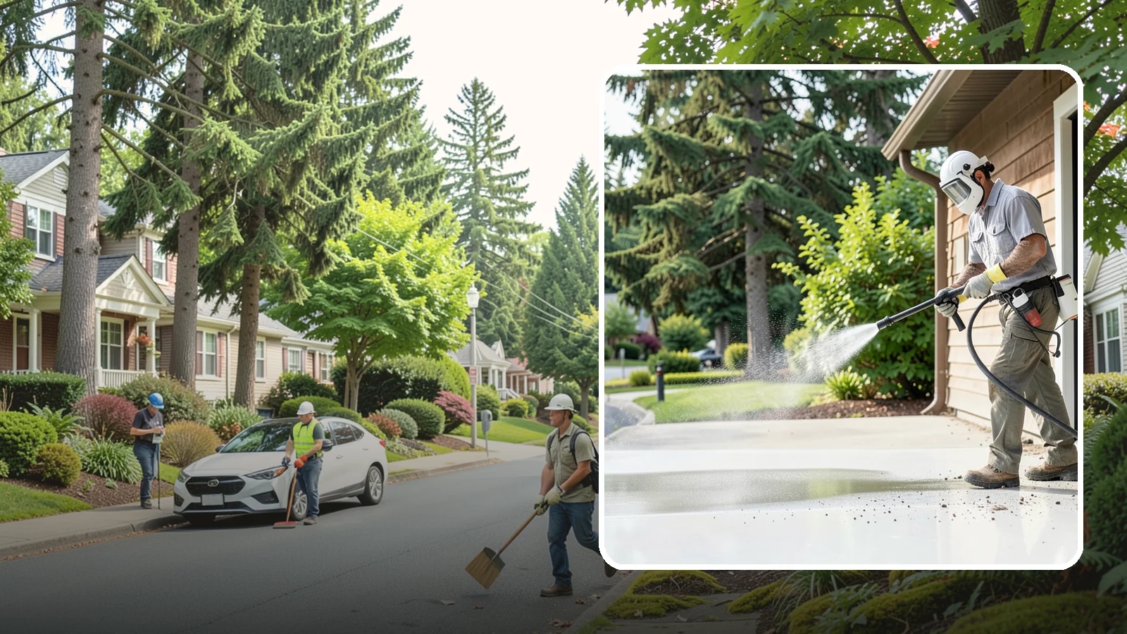 Post-Construction Pressure Washing in Beaux Arts Village, King County, WA - We handle heavy post-construction washing on Washington properties to clear the toughest build-out residue.