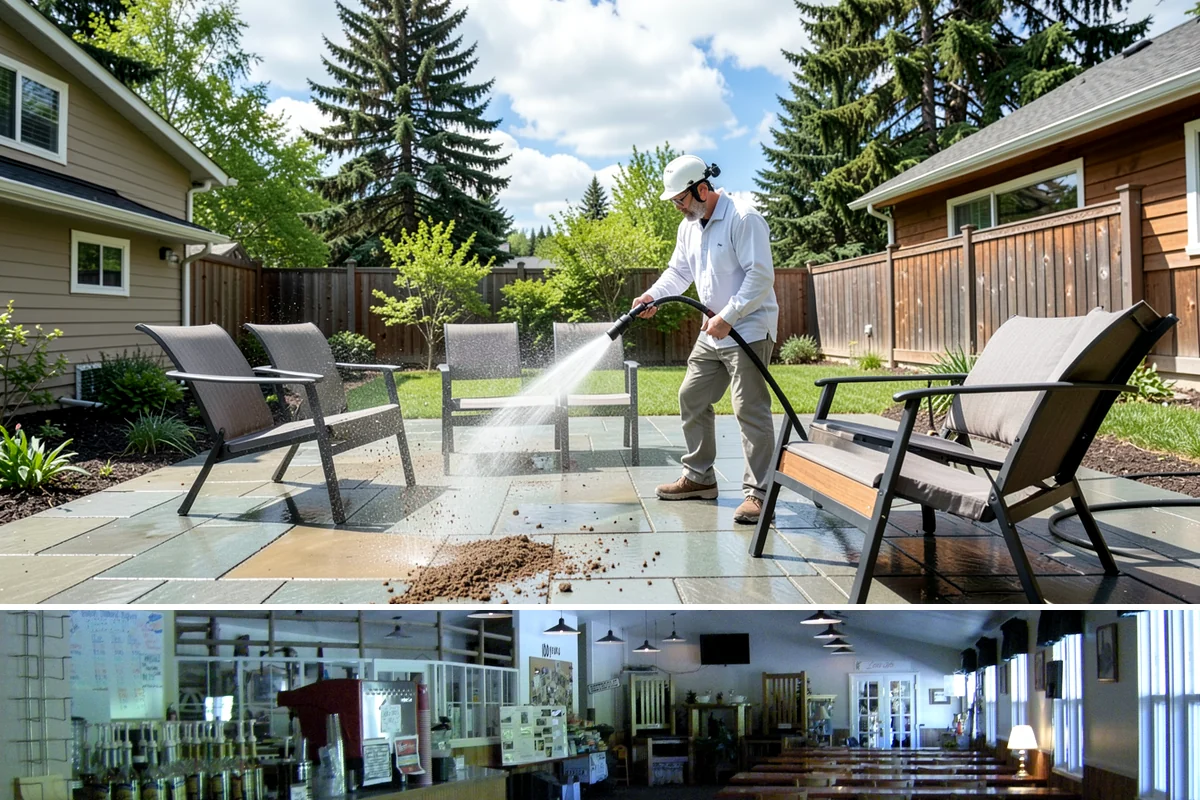 Post-Construction Pressure Washing in Black Diamond, King County, WA - Post-construction pressure washing is completed as the final trade wraps, with dry-weather scheduling preferred so surfaces are...