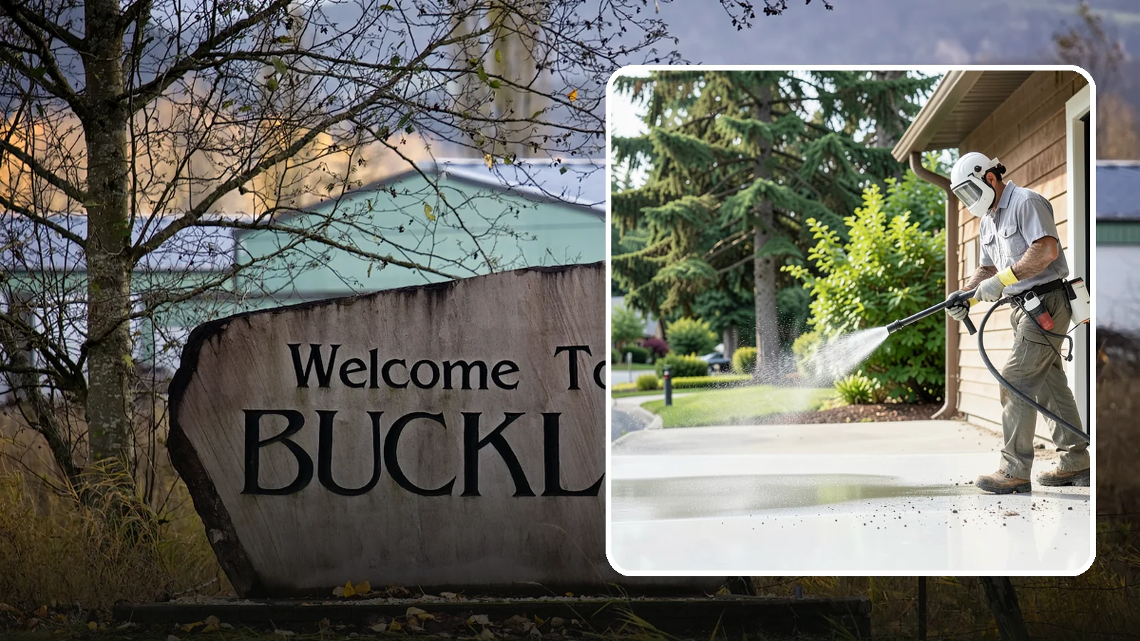 Post-Construction Pressure Washing in Buckley, Pierce County, WA - We handle heavy post-construction washing on Washington properties to clear the toughest build-out residue.
