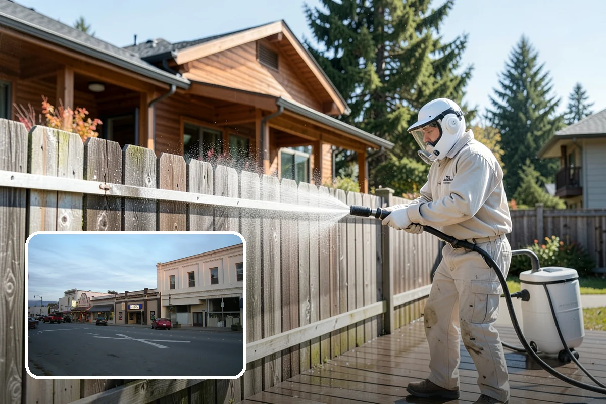 Post-Construction Pressure Washing in Burlington, Skagit County, WA - Strips dried mortar and paint from hardscapes