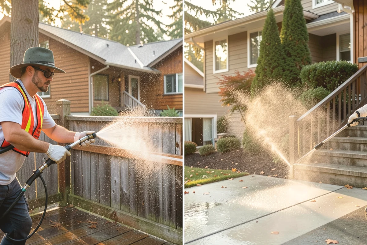 Post-Construction Pressure Washing in Burlington, Skagit County, WA - Assess residue hardness across each surface
