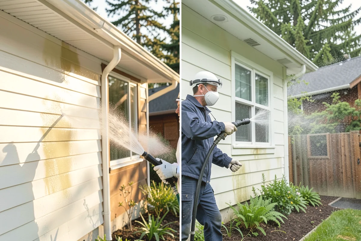 Post-Construction Pressure Washing in Carnation, King County, WA - Assess residue hardness across each surface
