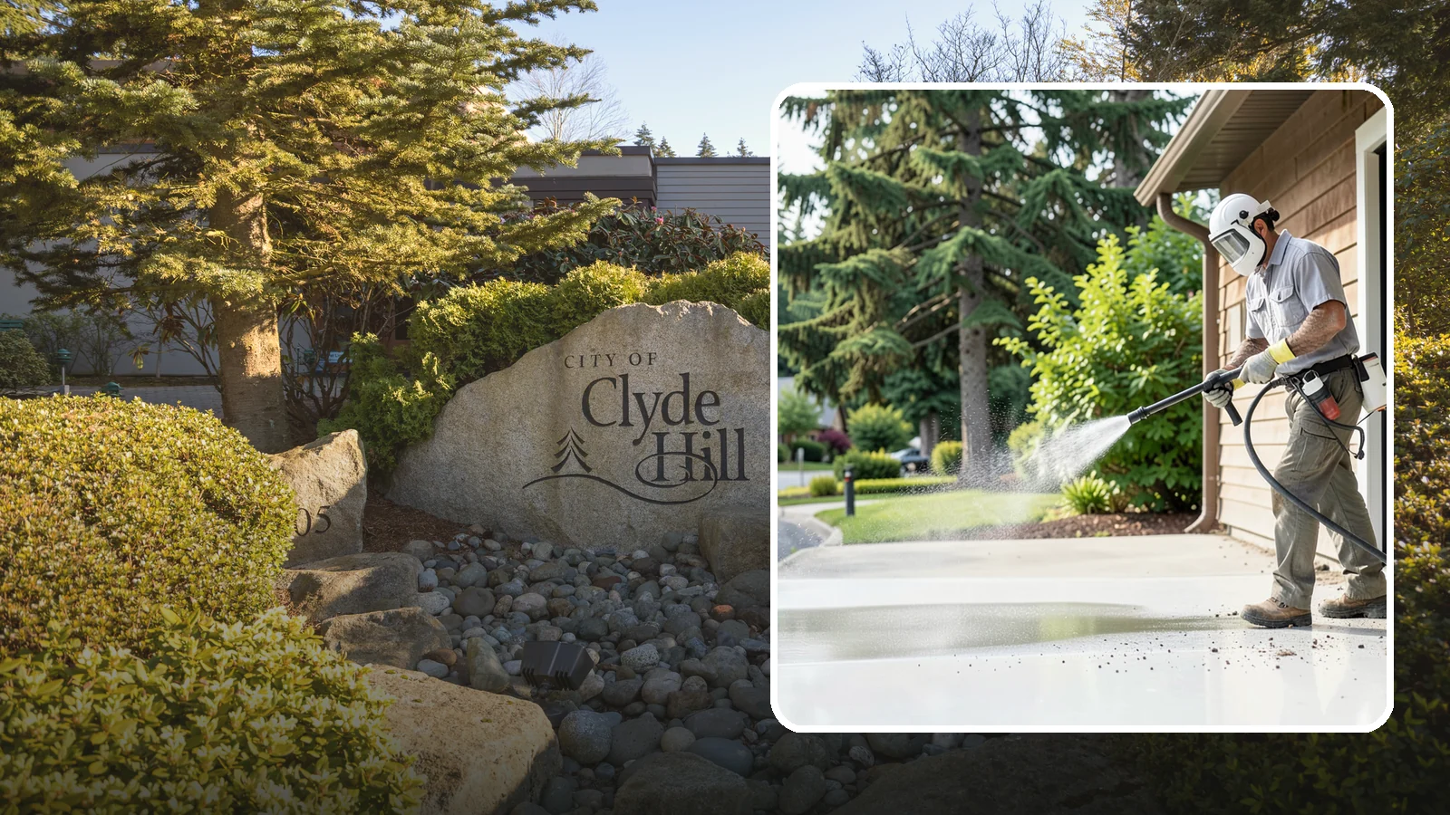 Post-Construction Pressure Washing in Clyde Hill, King County, WA - We handle heavy post-construction washing on Washington properties to clear the toughest build-out residue.