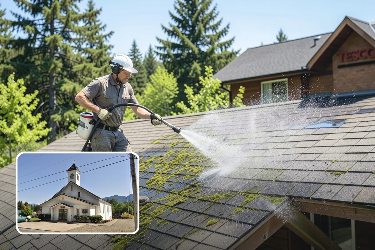 Post-Construction Pressure Washing in Concrete, Skagit County, WA - Strips dried mortar and paint from hardscapes