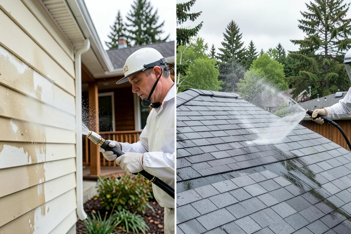 Post-Construction Pressure Washing in Concrete, Skagit County, WA - Assess residue hardness across each surface
