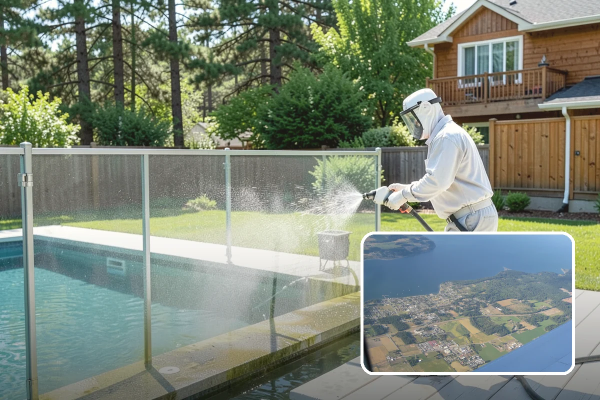 Post-Construction Pressure Washing in Coupeville, Island County, WA - Strips dried mortar and paint from hardscapes