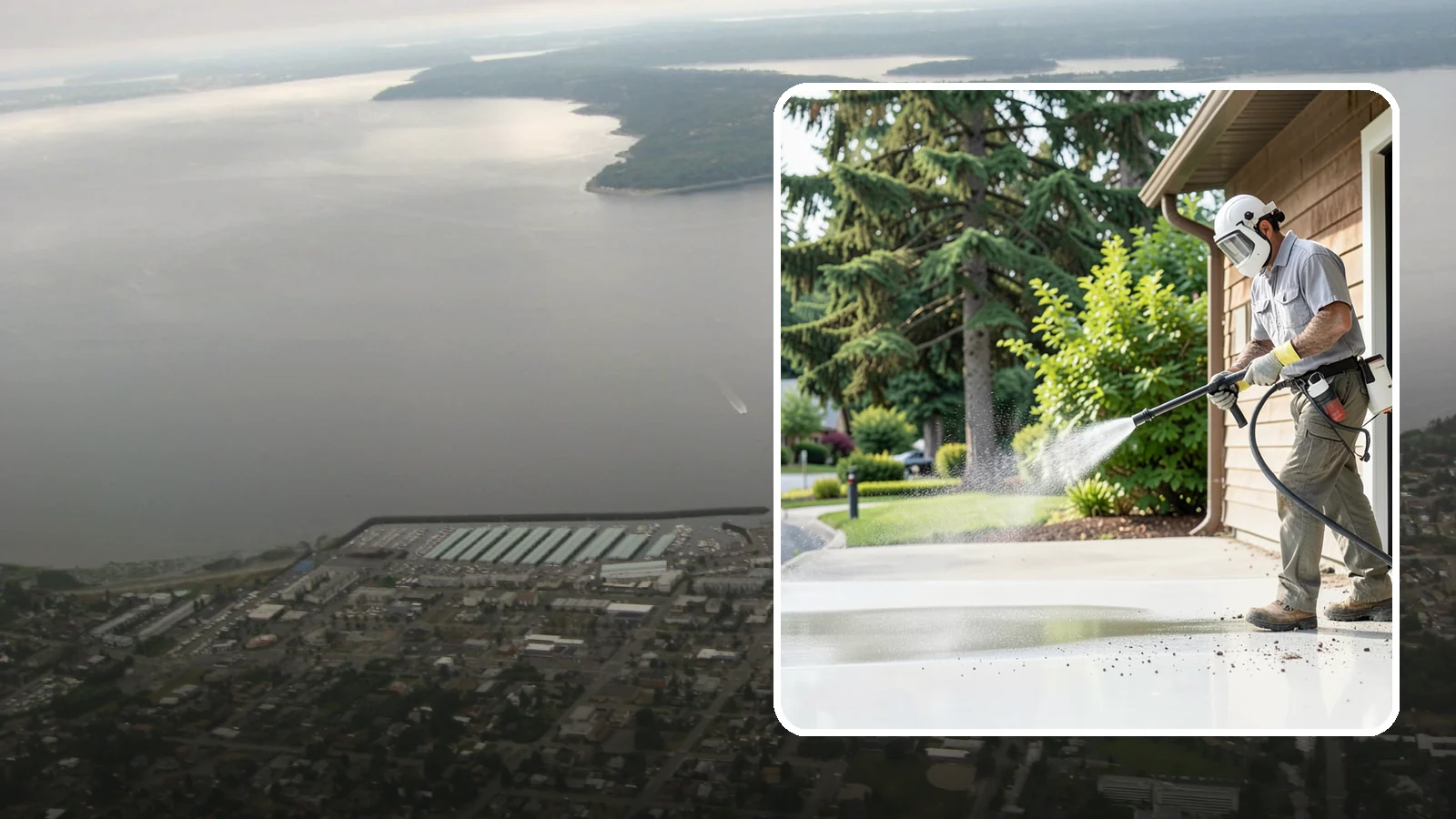 Post-Construction Pressure Washing in Des Moines, King County, WA - We handle heavy post-construction washing on Washington properties to clear the toughest build-out residue.