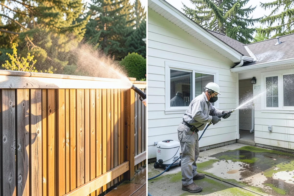 Post-Construction Pressure Washing in Des Moines, King County, WA - Assess residue hardness across each surface