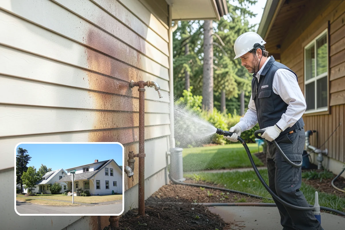 Post-Construction Pressure Washing in DuPont, Pierce County, WA - Strips dried mortar and paint from hardscapes