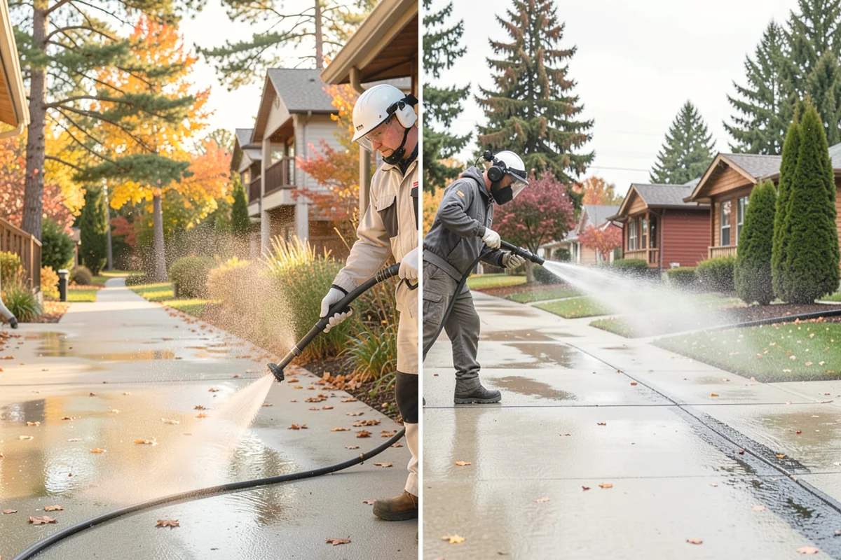 Post-Construction Pressure Washing in Edgewood, Pierce County, WA - Assess residue hardness across each surface