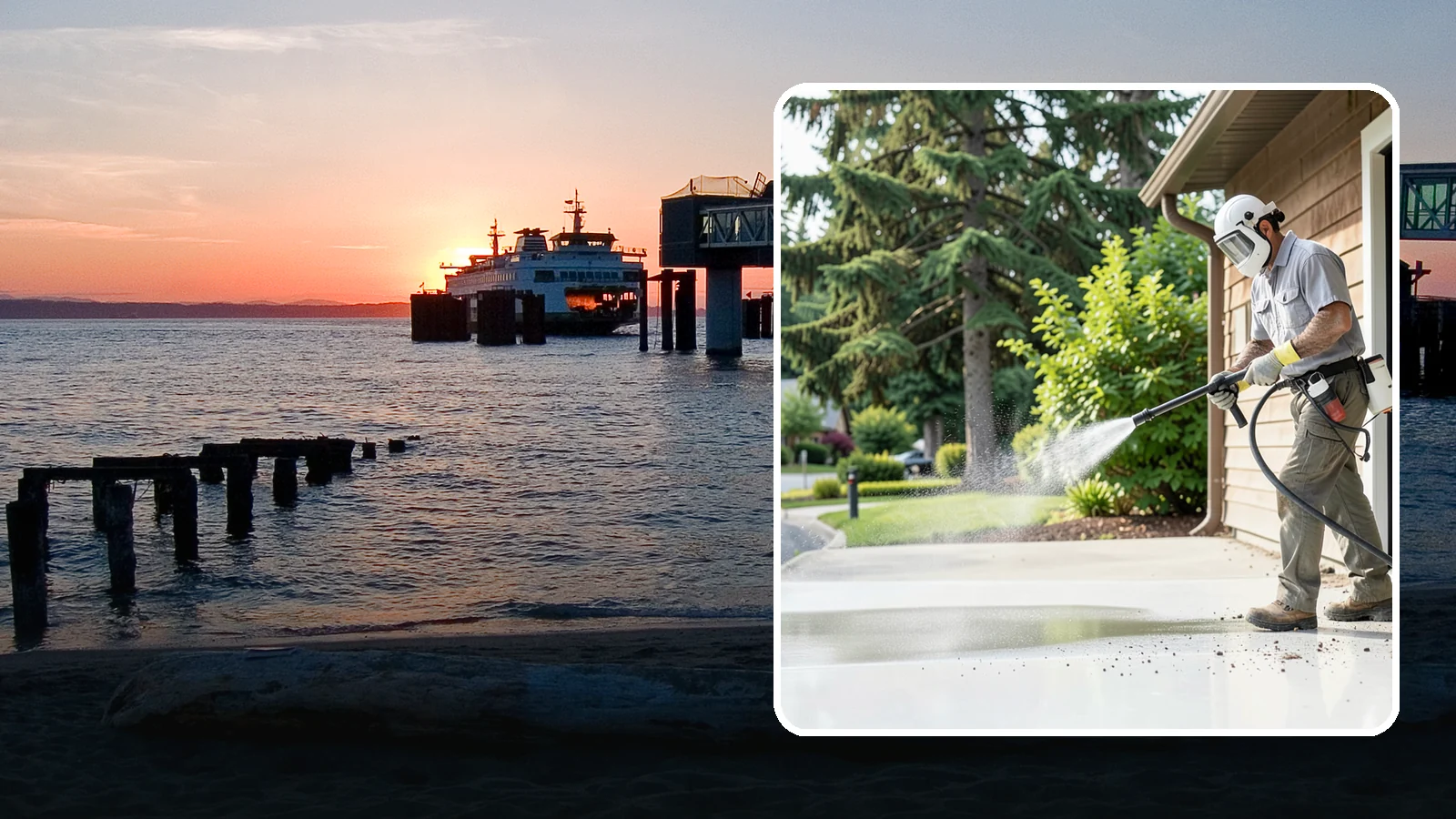 Post-Construction Pressure Washing in Edmonds, Snohomish County, WA - We handle heavy post-construction washing on Washington properties to clear the toughest build-out residue.