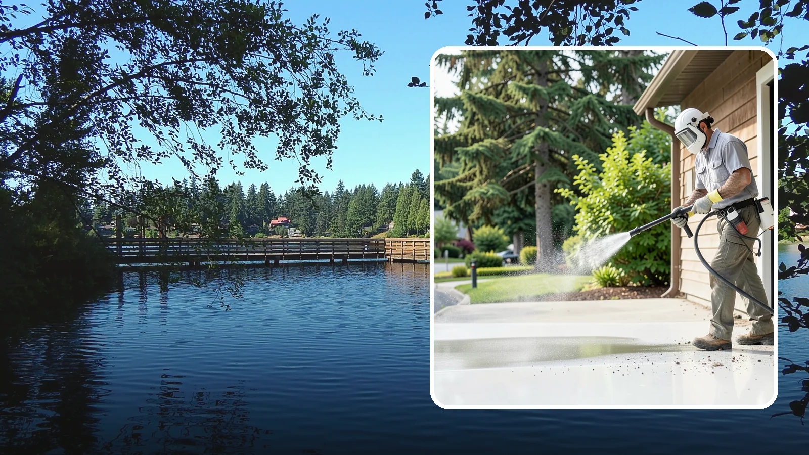Post-Construction Pressure Washing in Federal Way, King County, WA - We handle heavy post-construction washing on Washington properties to clear the toughest build-out residue.